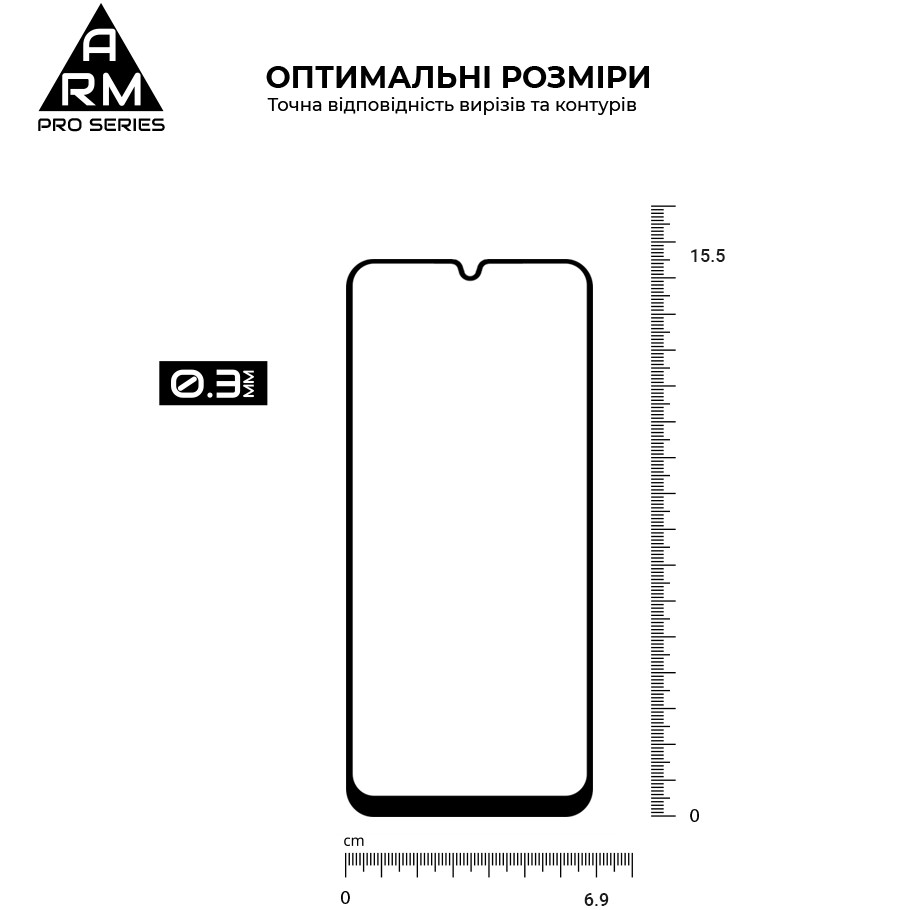 Захисне скло ArmorStandart Pro для Samsung A32 4G/A22 4G/M32/M22/A31 Black (ARM57969) Колір чорний