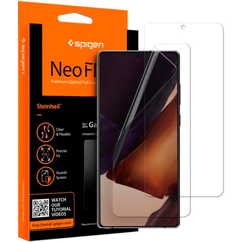 

Набор защитных пленок SPIGEN Neo Flex для Samsung Galaxy Note 20 2 шт Transparent (AFL01364), Galaxy Note 20 Neo Flex, HD (2 pack)
