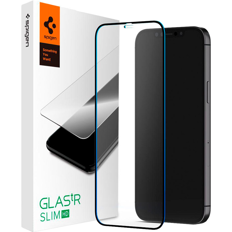 

Защитное стекло SPIGEN tR Slim Full Cover для Apple iPhone 12 Pro Max Black (AGL01468), iPhone 12 Pro Max FC Black HD (1Pack)