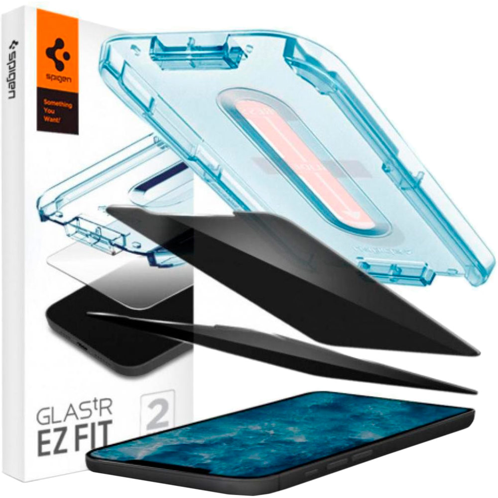 

Защитное стекло SPIGEN APPLE iPhone 12/12 Pro Glas tR EZ Fit Privacy 2Pack (AGL01803), iPhone 12/12 Pro Glas tR EZ Fit (Privacy) (2Pack)