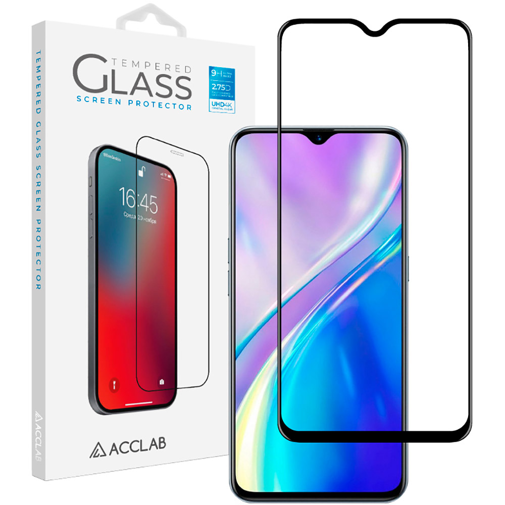 

Защитное стекло ACCLAB Full Glue для Realme XT Black (1283126508448), Full Glue для Realme XT (чорний)