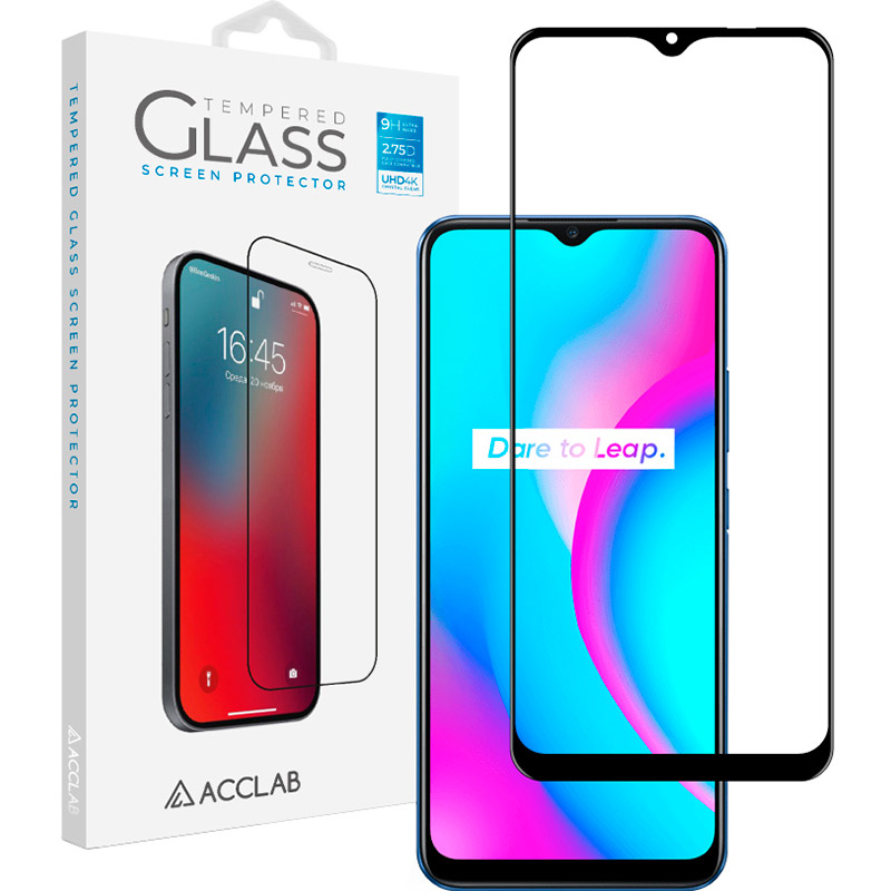 

Защитное стекло ACCLAB Full Glue для Realme С15 Black (1283126508479), Full Glue для Realme С15 (чорний)