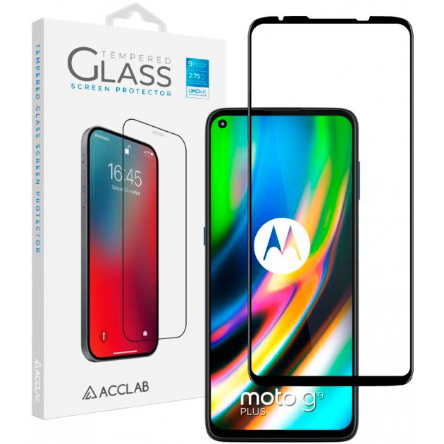 

Защитное стекло ACCLAB Full Glue для MOTO G9 Plus (1283126509049), Full Glue для MOTO G9 Plus (чорний)