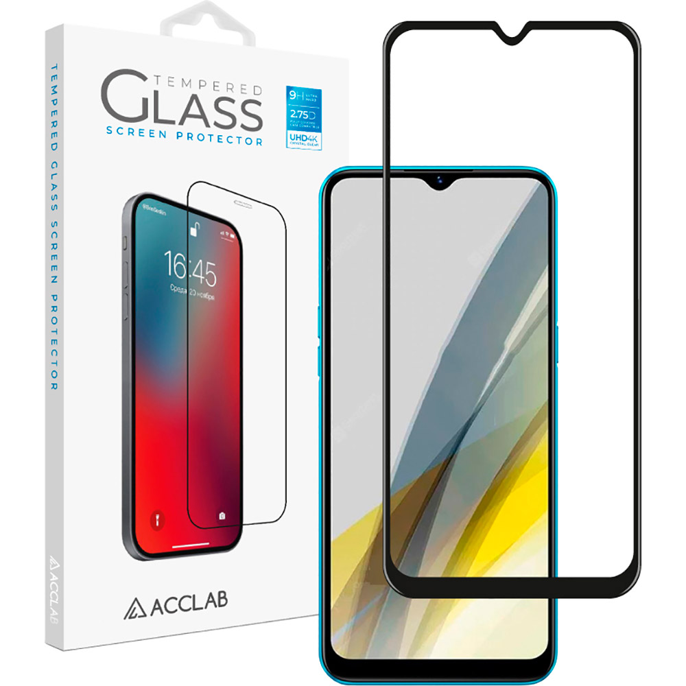 

Защитное стекло ACCLAB Full Glue для Realme C3/6i/5 Black (1283126508431), Full Glue для Realme C3/6i/5 (чорний)