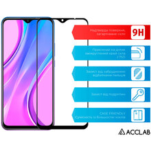 Защитное стекло ACCLAB Full Glue для Xiaomi Redmi 9 Black (1283126508813)