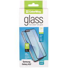 Защитное стекло COLORWAY FC glue для Samsung Galaxy A22 Black (CW-GSFGSGA225-BK)