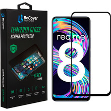 Защитное стекло BECOVER для Realme 8 Black (706657)