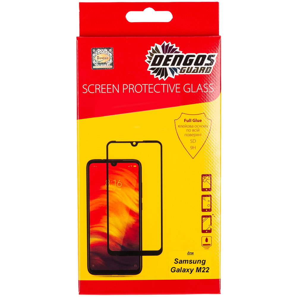 Photos - Screen Protect Dengos Guard Захисне скло DENGOS Glass для Samsung Galaxy M22 Black  TGFG-187 (TGFG-187)