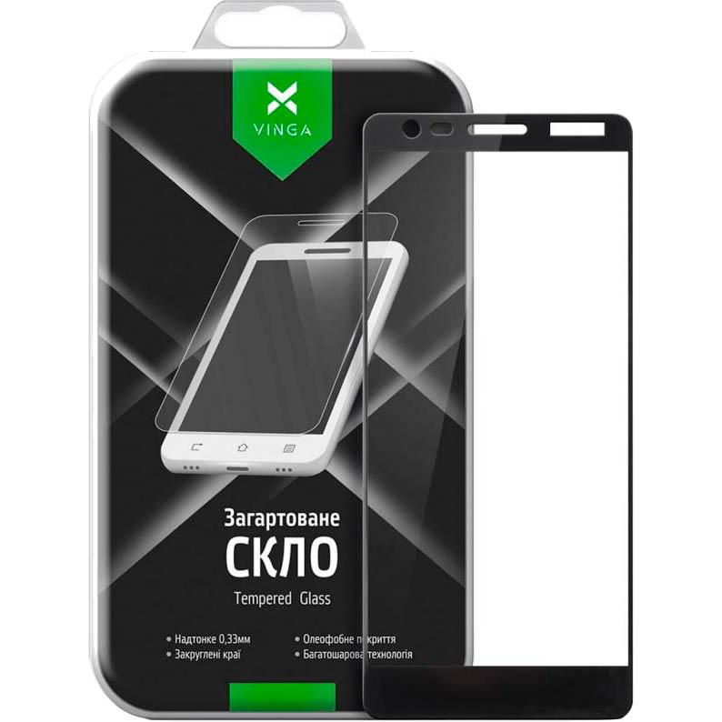 Захисне скло Vinga для Nokia 3.1 Black (VTPGS-N31B) Сумісність за моделлю Nokia 3.1