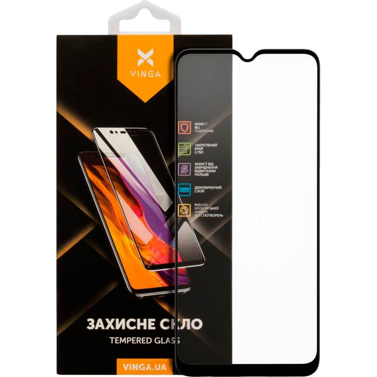 Захисне скло Vinga Samsung Galaxy A02 Black (VGSA02)