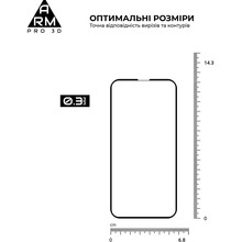 Захисне скло ARMORSTANDART для Apple iPhone 13/13 Pro Black (ARM60264)