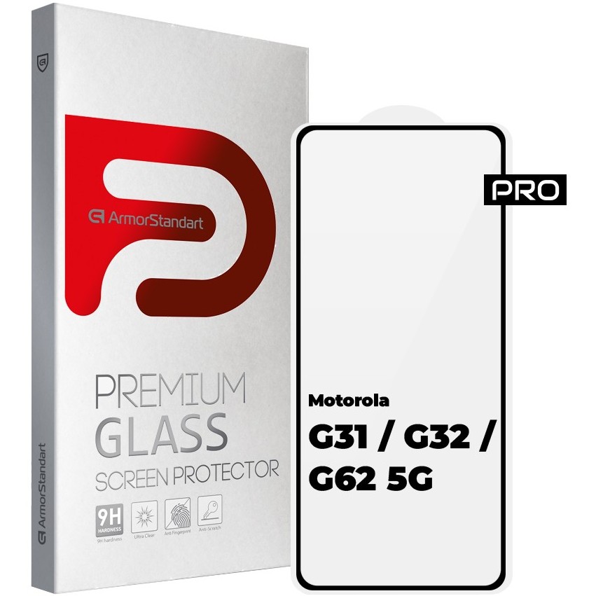 Защитное стекло ArmorStandart Pro для Motorola G31 / G32 / G62 5G Black (ARM60623)