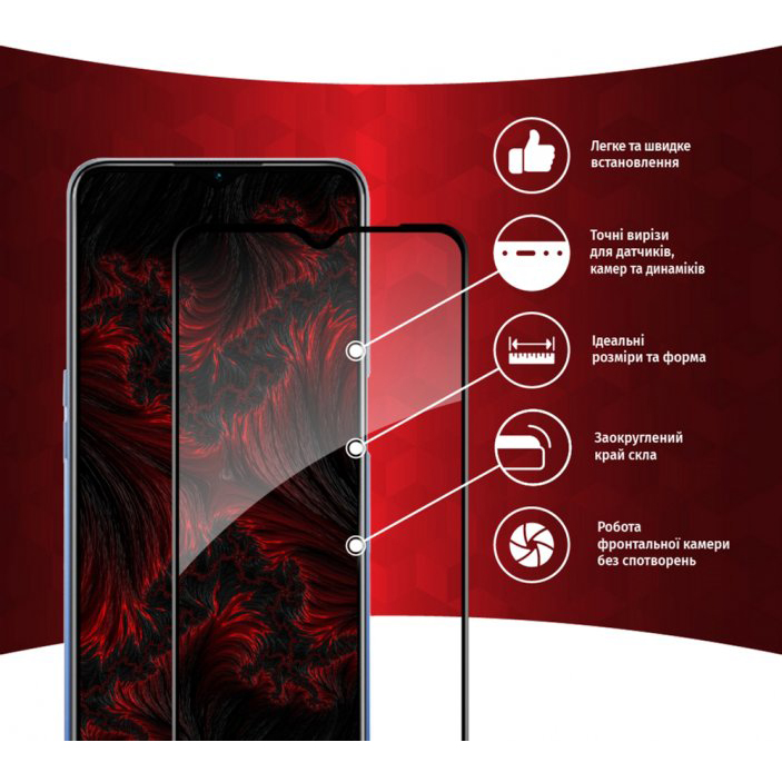 Фото Защитное стекло INTALEO Full Glue для Oppo A55 5G Black (1283126522116)