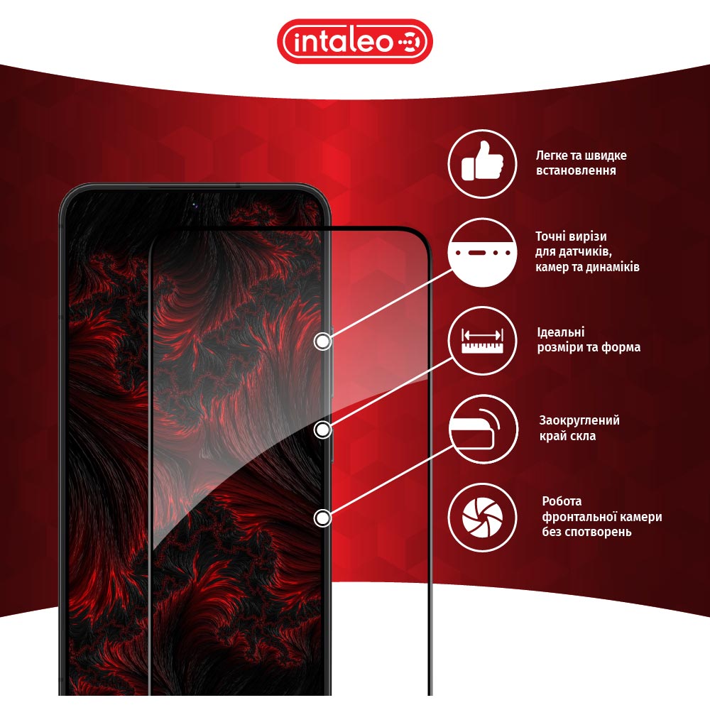 Защитное стекло INTALEO Full Glue для Samsung S22+ Black (1283126523052) Совместимость по модели  Samsung Galaxy S22+