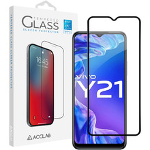 Защитное стекло ACCLAB Full Glue для Vivo Y21 Black (1283126526923)