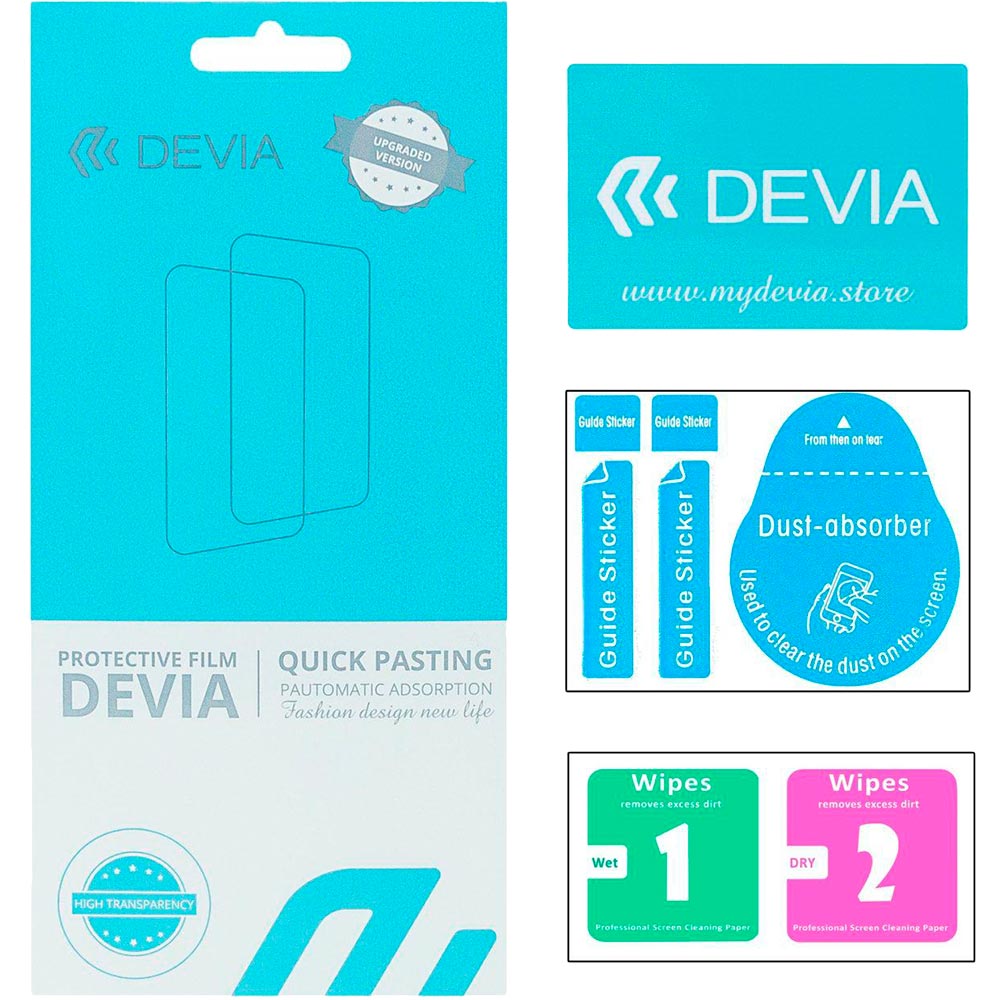 Захисна плівка DEVIA для Oppo Reno 7 Transparent (DV-OPP-RN7U) Захисна плівка DEVIA для Oppo Reno 7 Transparent (DV-OPP-RN7U) Тип плівка