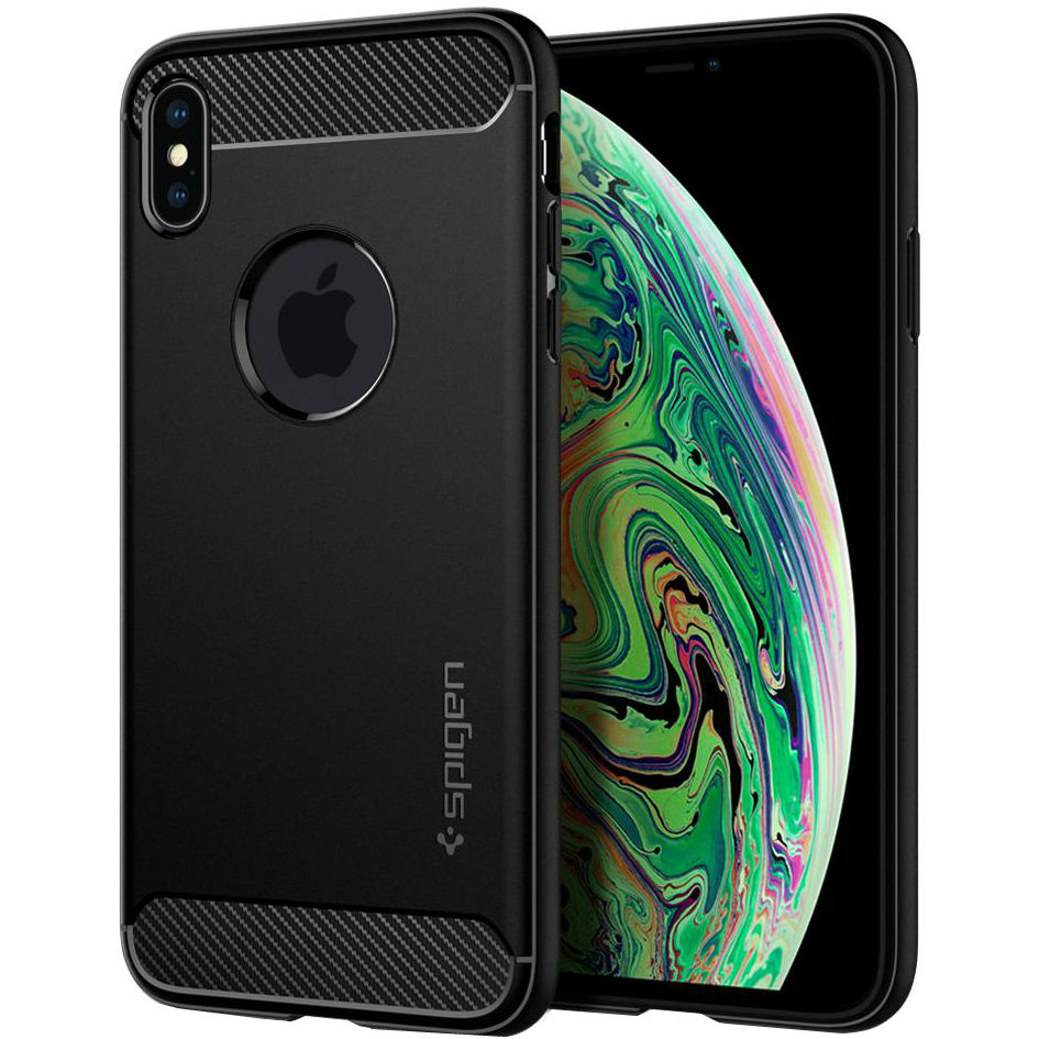 

Чехол SPIGEN Rugged Armor для iPhone XS Max (065CS25125) Matte Black, iPhone XS Max Matte Black (065CS25125)