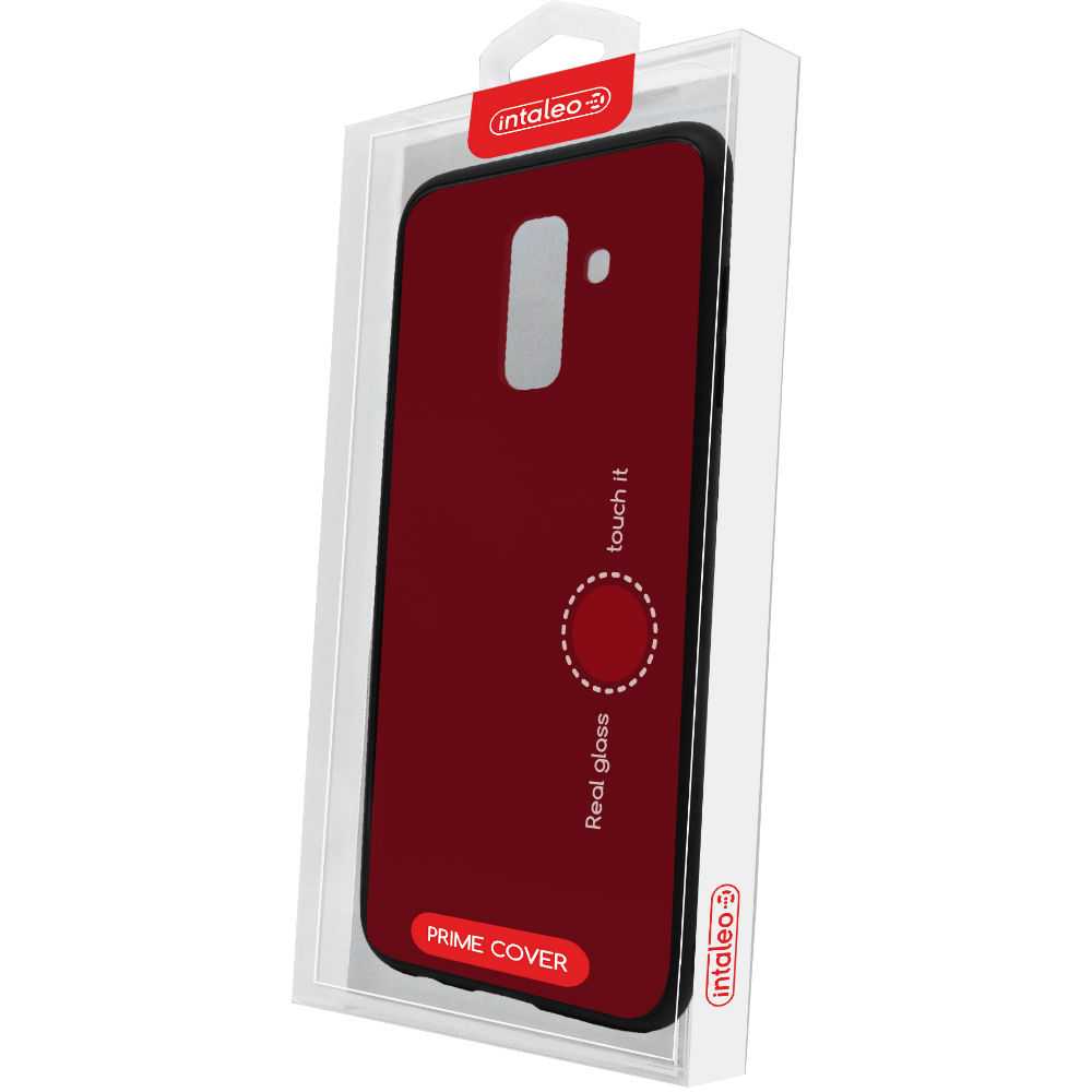 Чехол INTALEO (Real Glass) для Samsung A6+ (A605) Red (1283126488399) Материал полиуретан