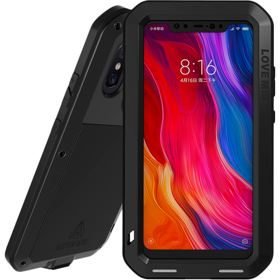 Чехол LOVE MEI Powerful для Xiaomi Mi 8 Black (703133) Материал пластик