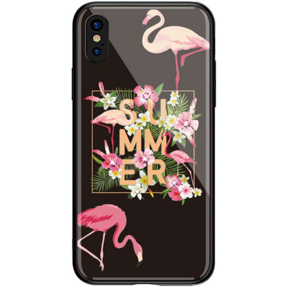 Чехол KINGXBAR iPhone X Glass/TPU/PC stones flamingos black (364574) - в  интернет-магазине Фокстрот: цены, отзывы, характеристики | купить в Киеве,  Харькове, Днепропетровске, Одессе - Украина