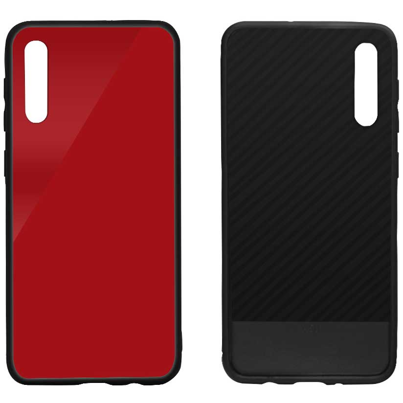 Чехол INTALEO Real Glass Samsung A50 Red Тип чехол-накладка