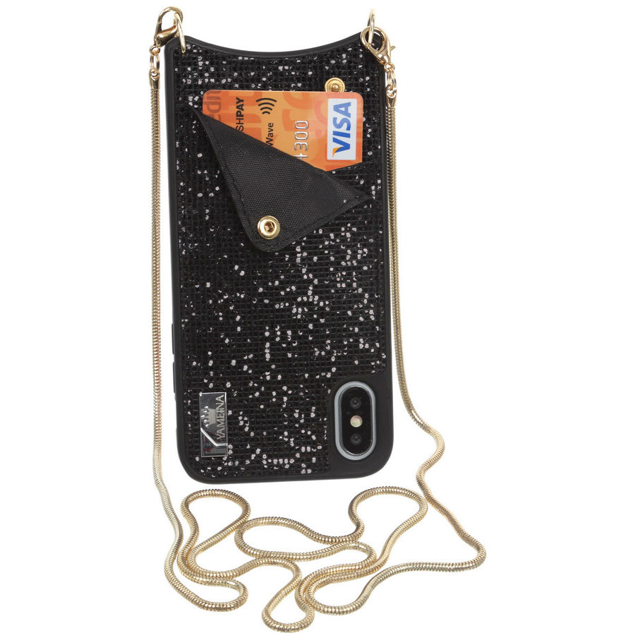 Чехол BECOVER Glitter Wallet для Apple iPhone X/Xs Black (703617) Тип чехол-карман