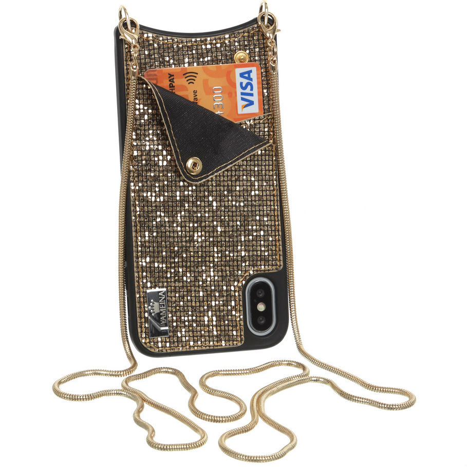 Чехол BECOVER Glitter Wallet для Apple iPhone X/Xs Gold (703618) Тип чехол-карман