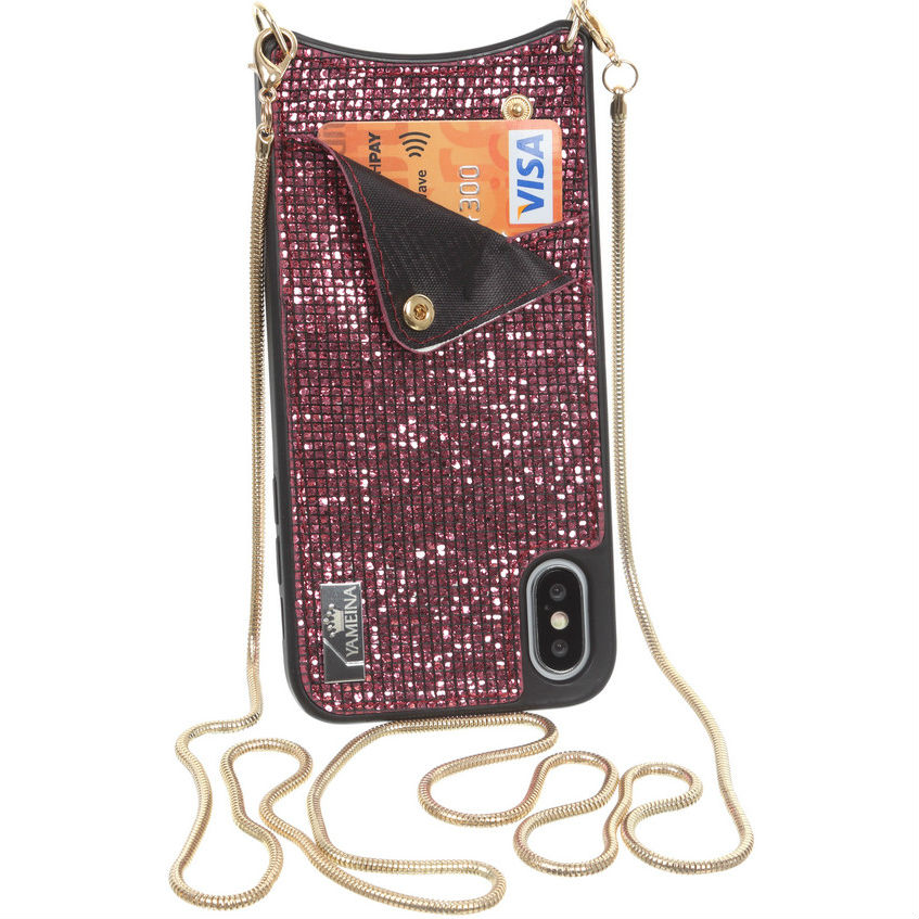 Чехол BECOVER Glitter Wallet для Apple iPhone X/Xs Pink (703619) Тип чехол-карман