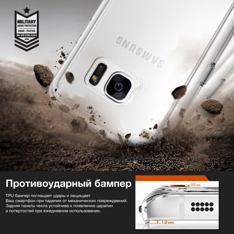 Чехол RINGKE Samsung Galaxy Note 7 N930F Smoke Black (150560) Тип чехол-накладка