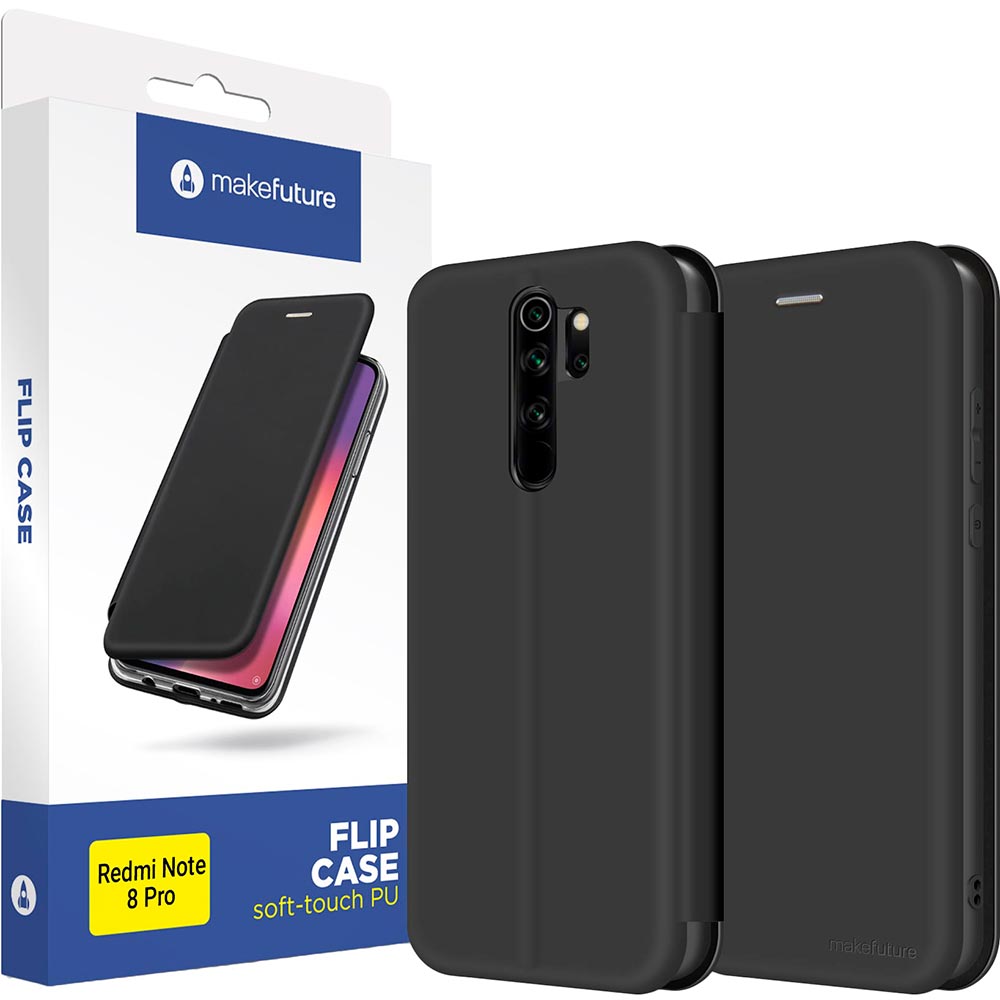 Чохол MAKEFUTURE Flip Case Xiaomi Redmi Note 8 Pro Black (MCP-XRN8PBK) Матеріал поліуретан