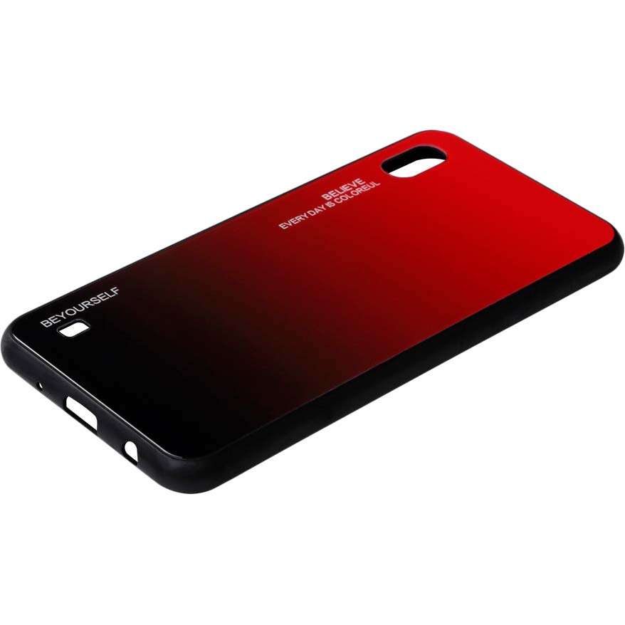 Чехол BeCover Gradient Glass для Vivo Y91c Red-Black (704052) Тип чехол-накладка