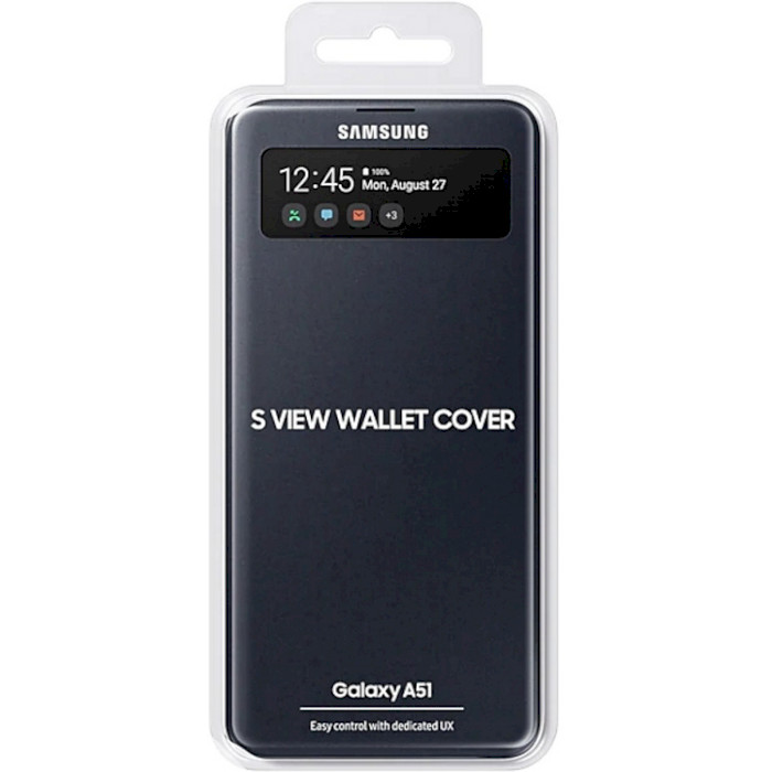 Чехол SAMSUNG Galaxy A51/A515 S View Wallet Cover (EF-EA515PBEGRU) Особенности внутренний карман