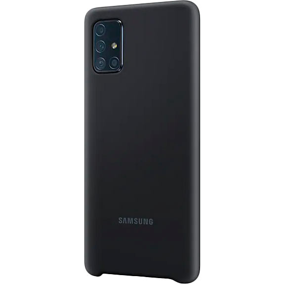 Чехол SAMSUNG Silicone Cover Galaxy A71 Black (EF-PA715TBEGRU) Тип чехол-накладка