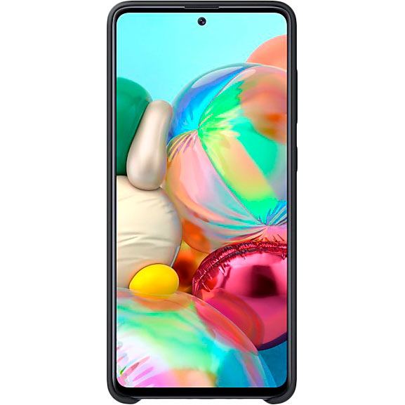 Чехол SAMSUNG Silicone Cover Galaxy A71 Black (EF-PA715TBEGRU) Материал полиуретан