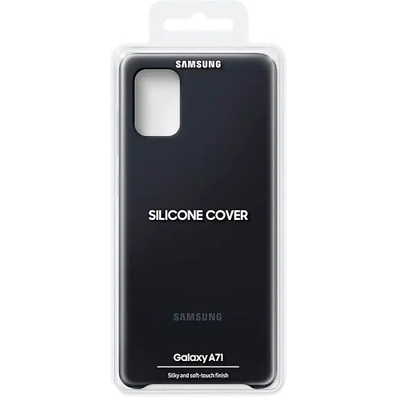 Внешний вид Чехол SAMSUNG Silicone Cover Galaxy A71 Black (EF-PA715TBEGRU)