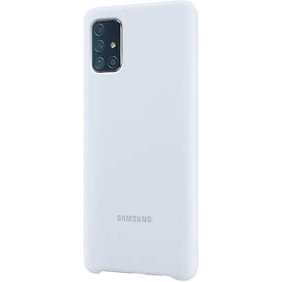 Чехол SAMSUNG Silicone Cover для Samsung Galaxy A71 Silver (EF-PA715TSEGRU) Цвет серебристый