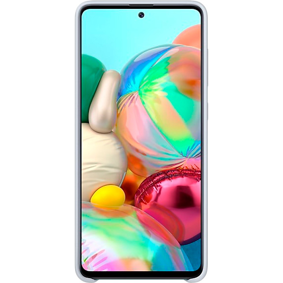 Чехол SAMSUNG Silicone Cover для Samsung Galaxy A71 Silver (EF-PA715TSEGRU) Материал силикон