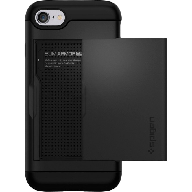 

Чехол SPIGEN Slim Armor CS для Apple iPhone SE/8/7 Black (042CS20455), iPhone SE/8/7 Slim Armor CS, Black
