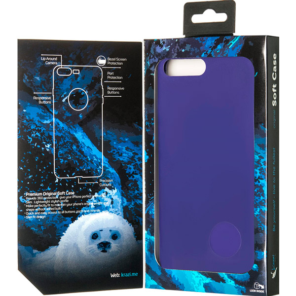 Чохол KRAZI Soft Case для iPhone 7 Plus/8 Plus Ultra Violet (71956) Тип чохол-накладка