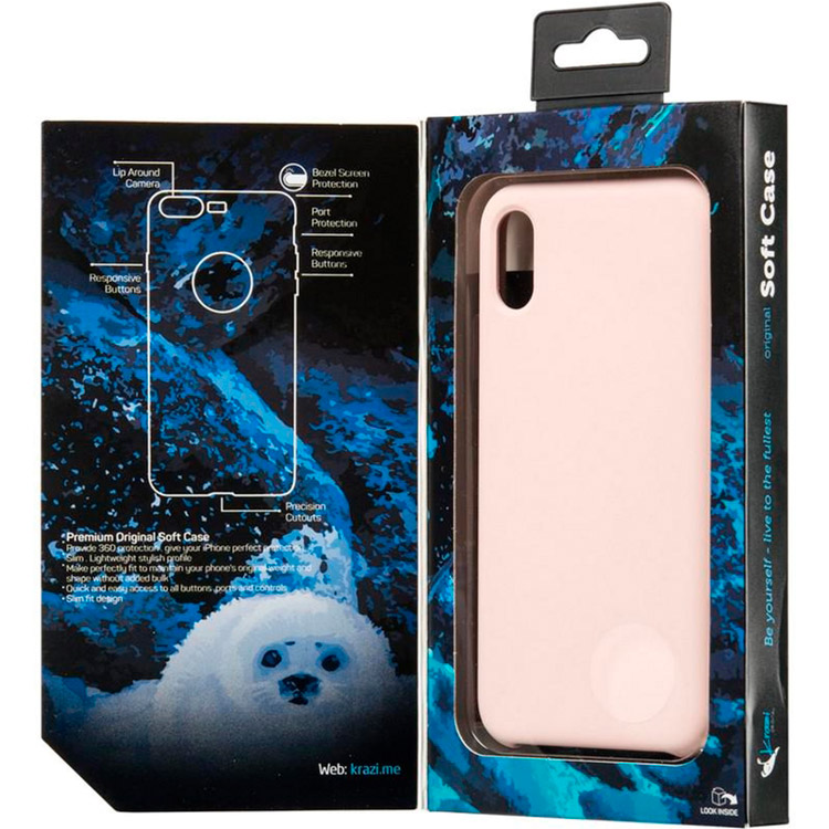 Чохол KRAZI Soft Case для iPhone X/XS Pink Sand (71961) Тип чохол-накладка