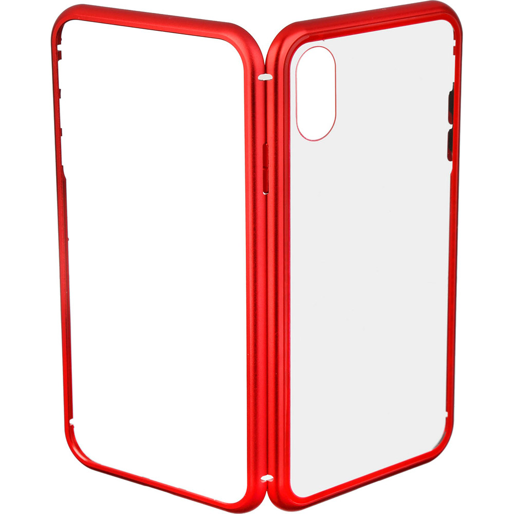 Чехол ARMORSTANDART Magnetic Case 1 Generation для Apple iPhone X/XS Clear/Red (ARM53388)