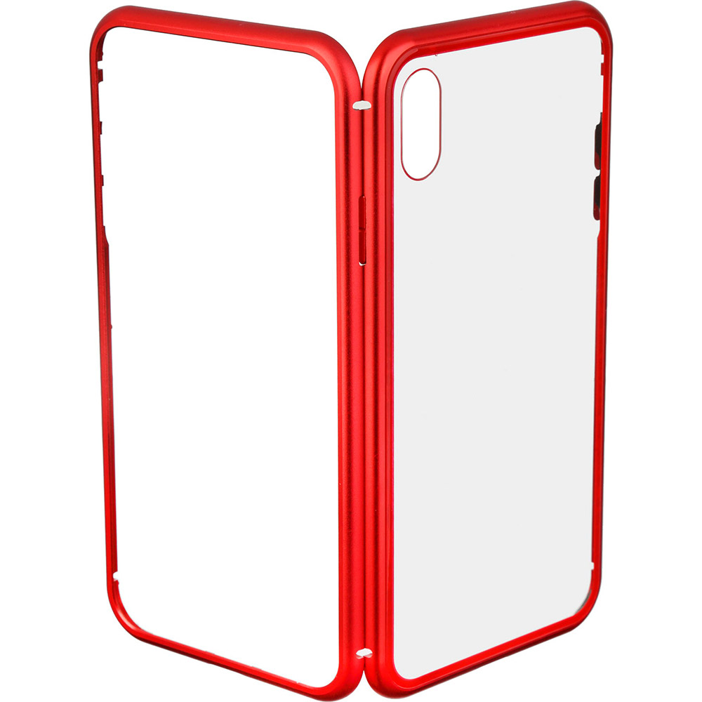 Чехол ARMORSTANDART Magnetic Case 1 Generation для Apple iPhone XS Max Clear/Red (ARM53391)