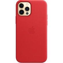Чехол APPLE iPhone 12/12 Pro Leather Case+MagSafe PRODUCT RED (MHKD3ZE/A)