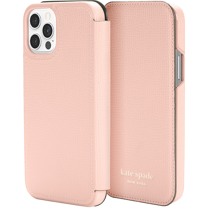 Чохол KATE SPADE NY Folio Case для APPLE iPhone 12 Pro Pale Vellum (KSIPH-169-PLVM) Тип чохол-книжка