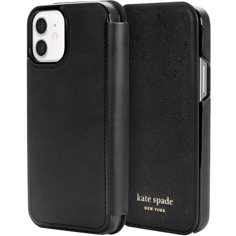 Чехол KATE SPADE NY для APPLE iPhone 12 Pro Black/Clover Hearts (KSIPH-169-CHBLK) Материал пластик