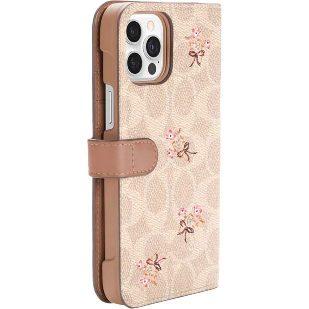 Чехол COACH Folio Case для APPLE iPhone 12 Pro Max Floral Sand (CIPH-075-FBWSD) Цвет бежевый