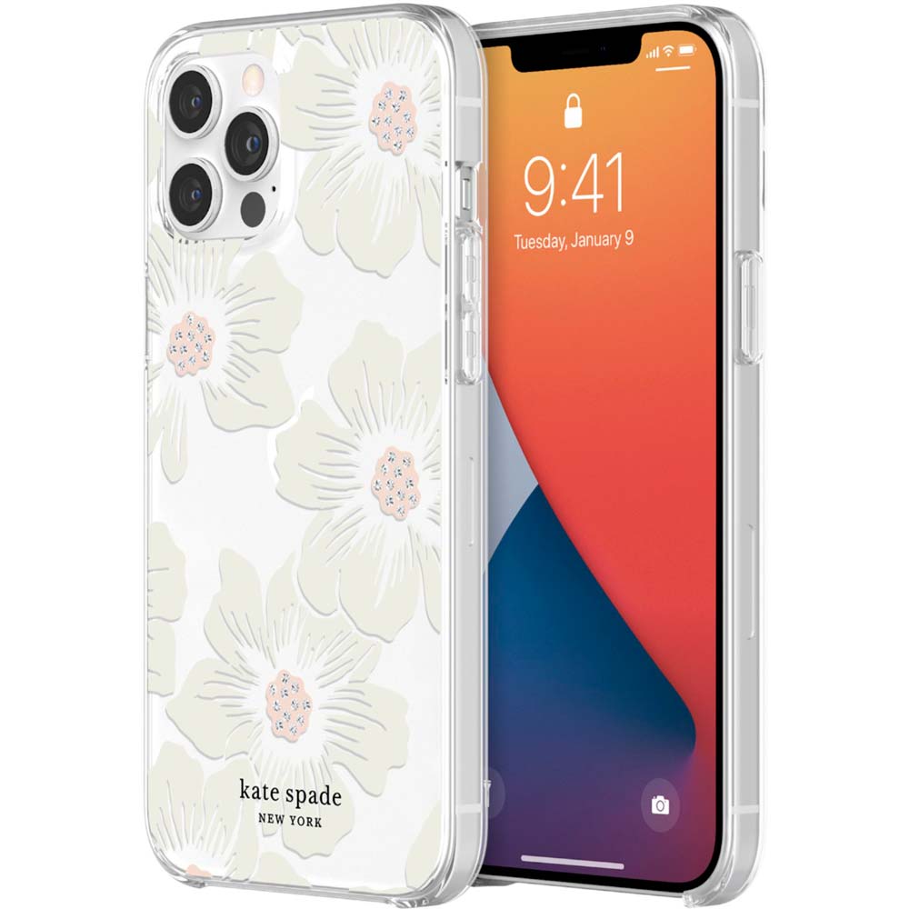 Чехол Kate Spade New York для iPhone 12 & 12 Pro Hollyhock Floral Clear (KSIPH-153-HHCCS) Цвет прозрачный