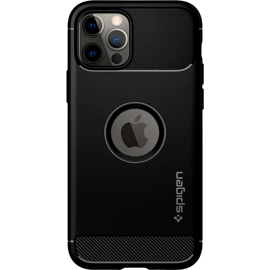 

Чехол SPIGEN Rugged Armor для APPLE iPhone 12/12 Pro Matte Black (ACS01700), iPhone 12 / 12 Pro Rugged Armor, Matte Black