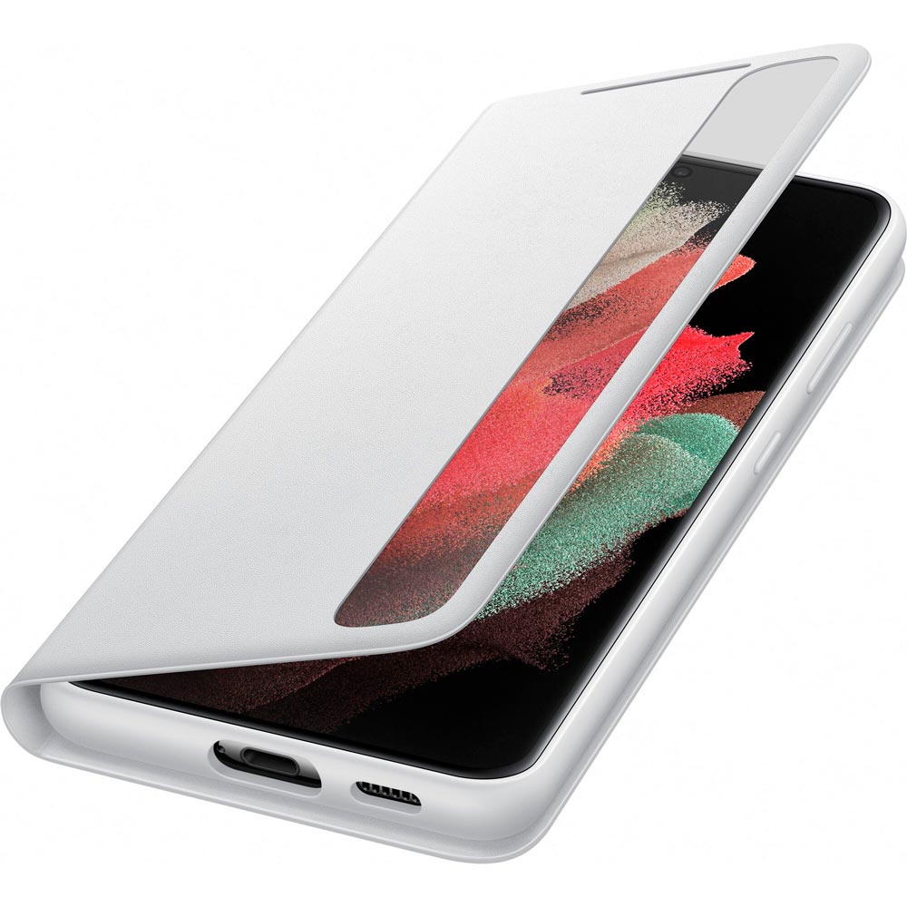 Чехол Samsung Smart Clear View Cover для Samsung Galaxy S21 Ultra L.Gray (EF-ZG998CJEGRU) Цвет серый