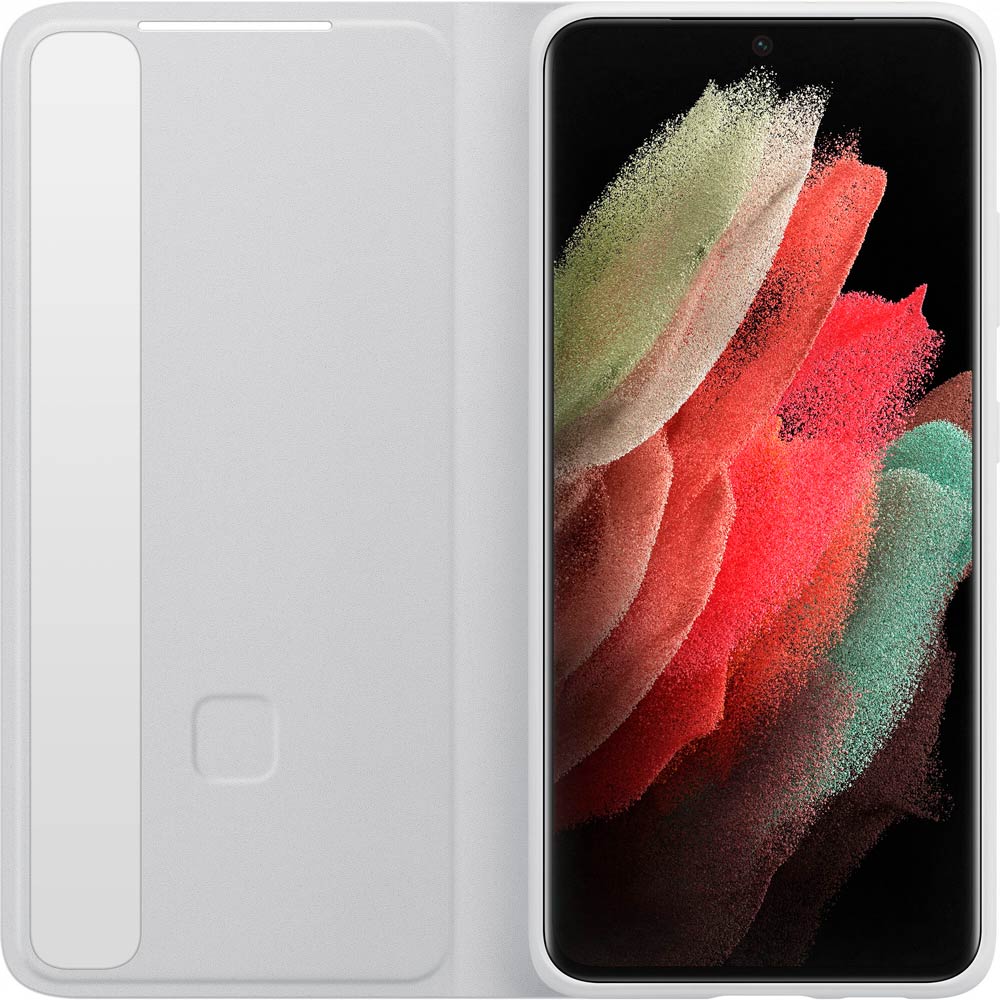 Чехол Samsung Smart Clear View Cover для Samsung Galaxy S21 Ultra L.Gray (EF-ZG998CJEGRU) Материал полиуретан